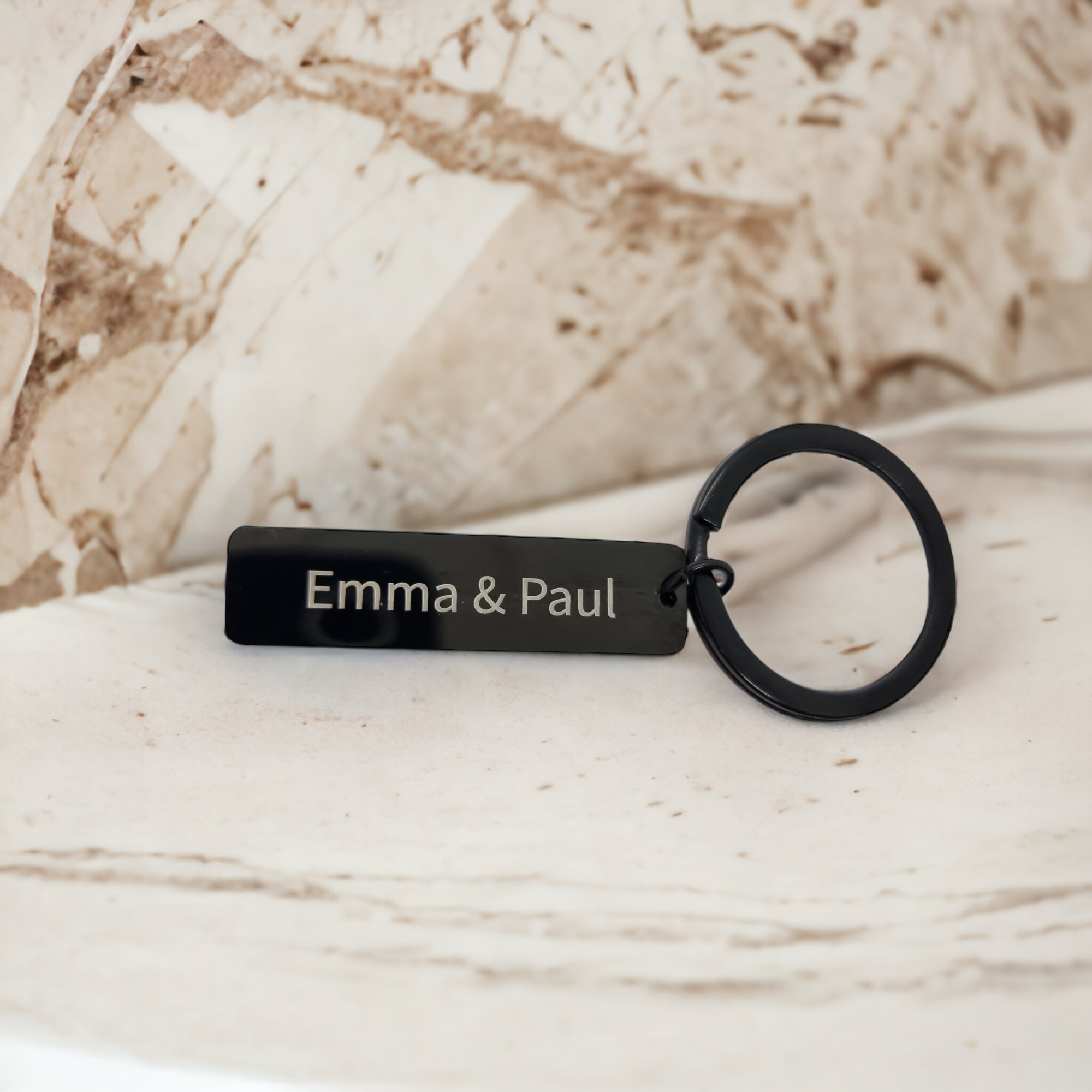 Rechteck Schlüsselanhänger mit Gravur - Schlüsselanhänger - CARDORI