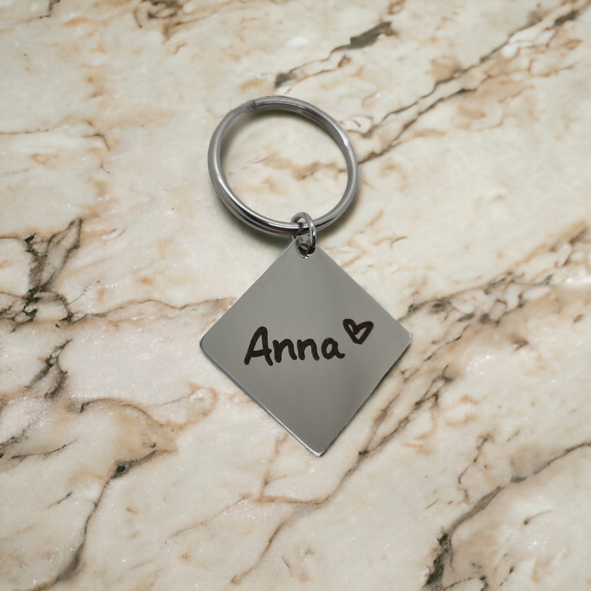 Quadrat Schlüsselanhänger mit Gravur - Schlüsselanhänger - CARDORI