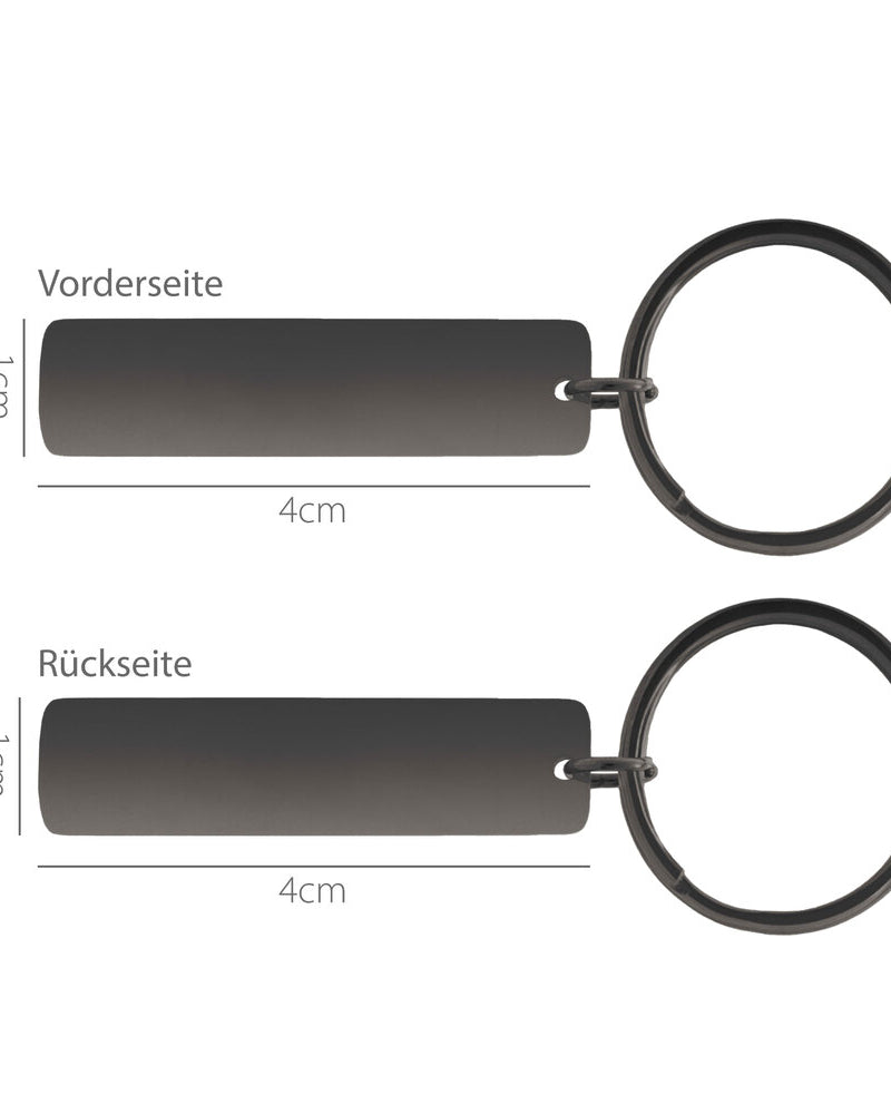 Rechteck Schlüsselanhänger mit Gravur - Schlüsselanhänger - CARDORI