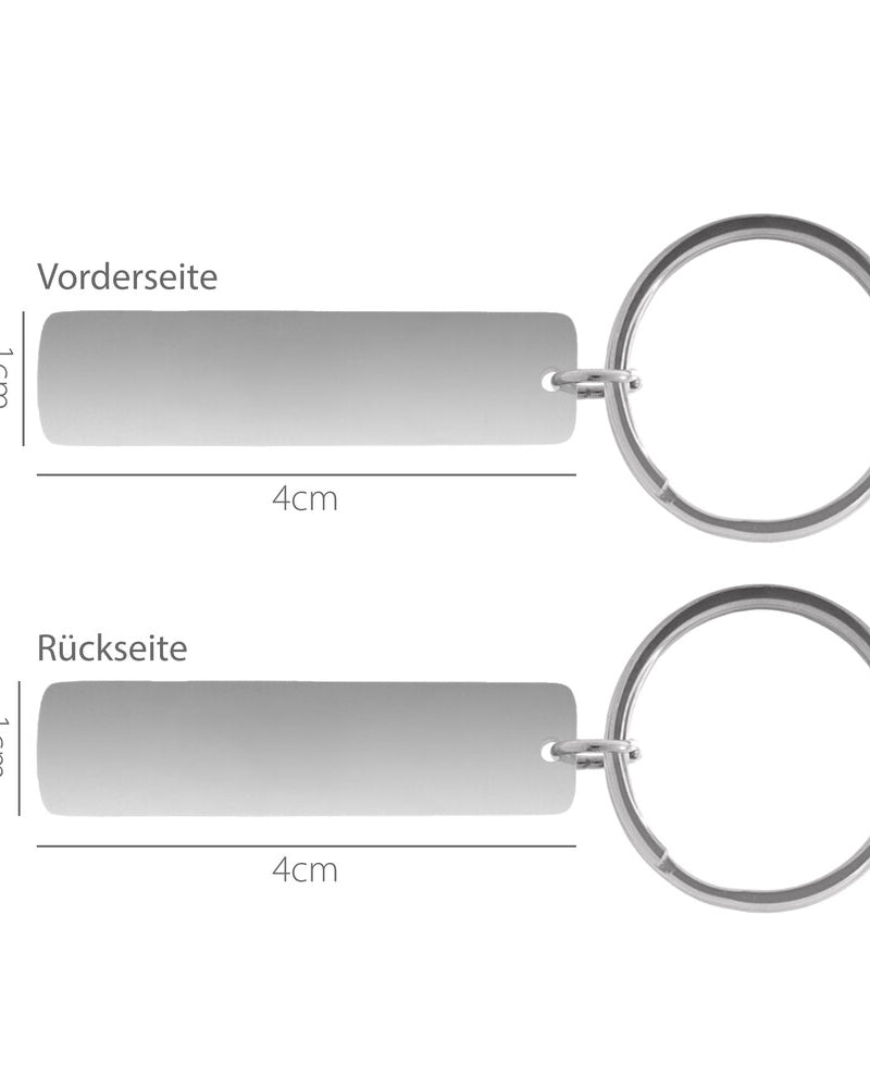 Rechteck Schlüsselanhänger mit Gravur - Schlüsselanhänger - CARDORI