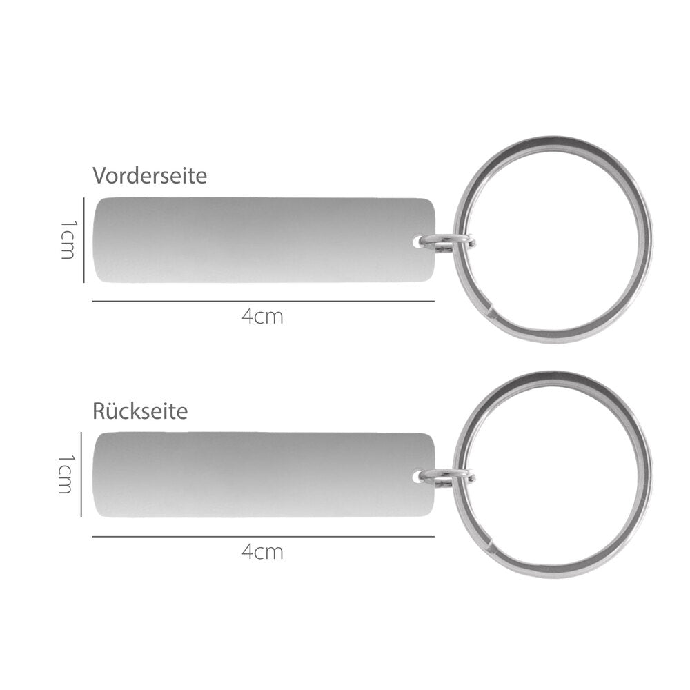 Rechteck Schlüsselanhänger mit Gravur - Schlüsselanhänger - CARDORI
