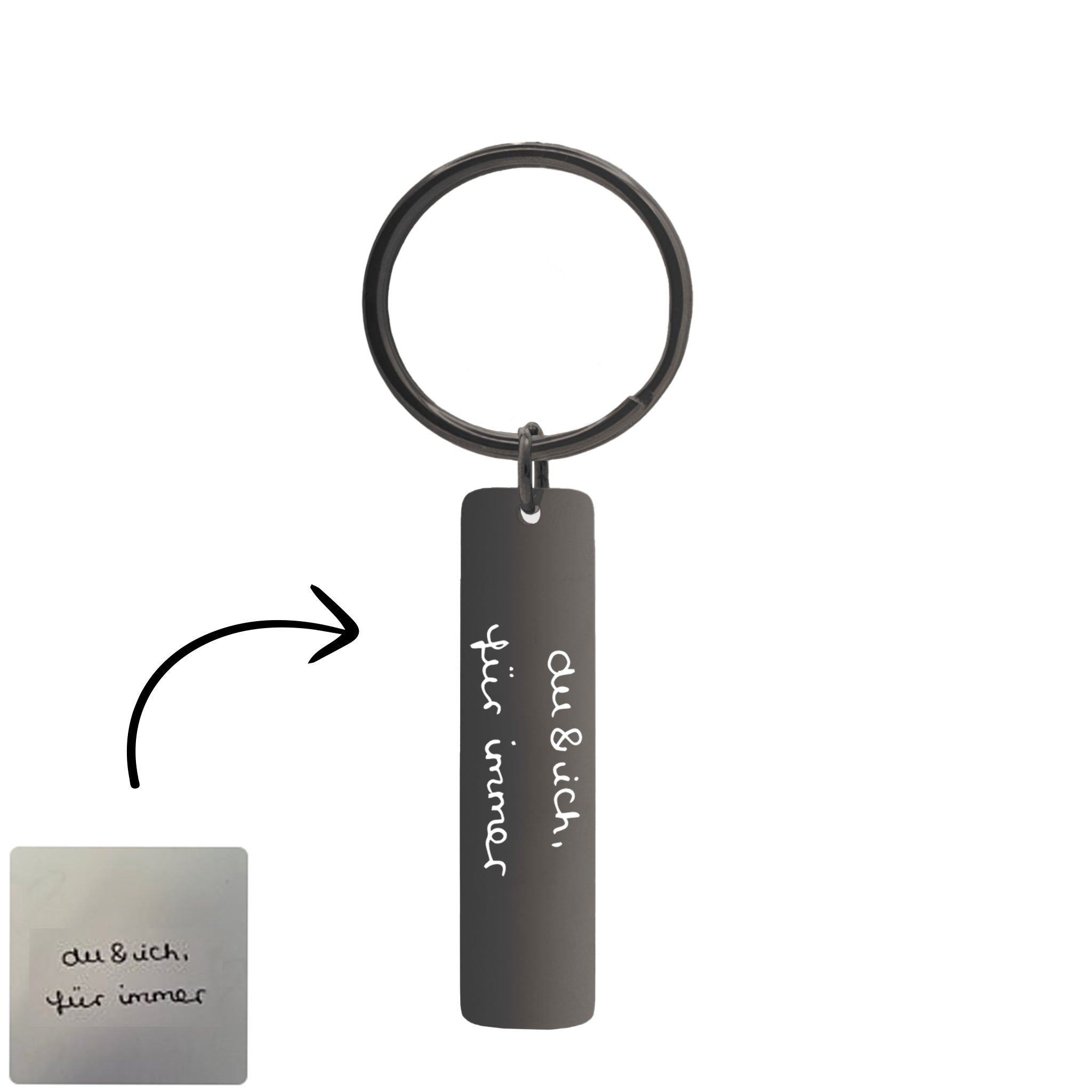 Rechteck Schlüsselanhänger mit Gravur - Schlüsselanhänger - CARDORI