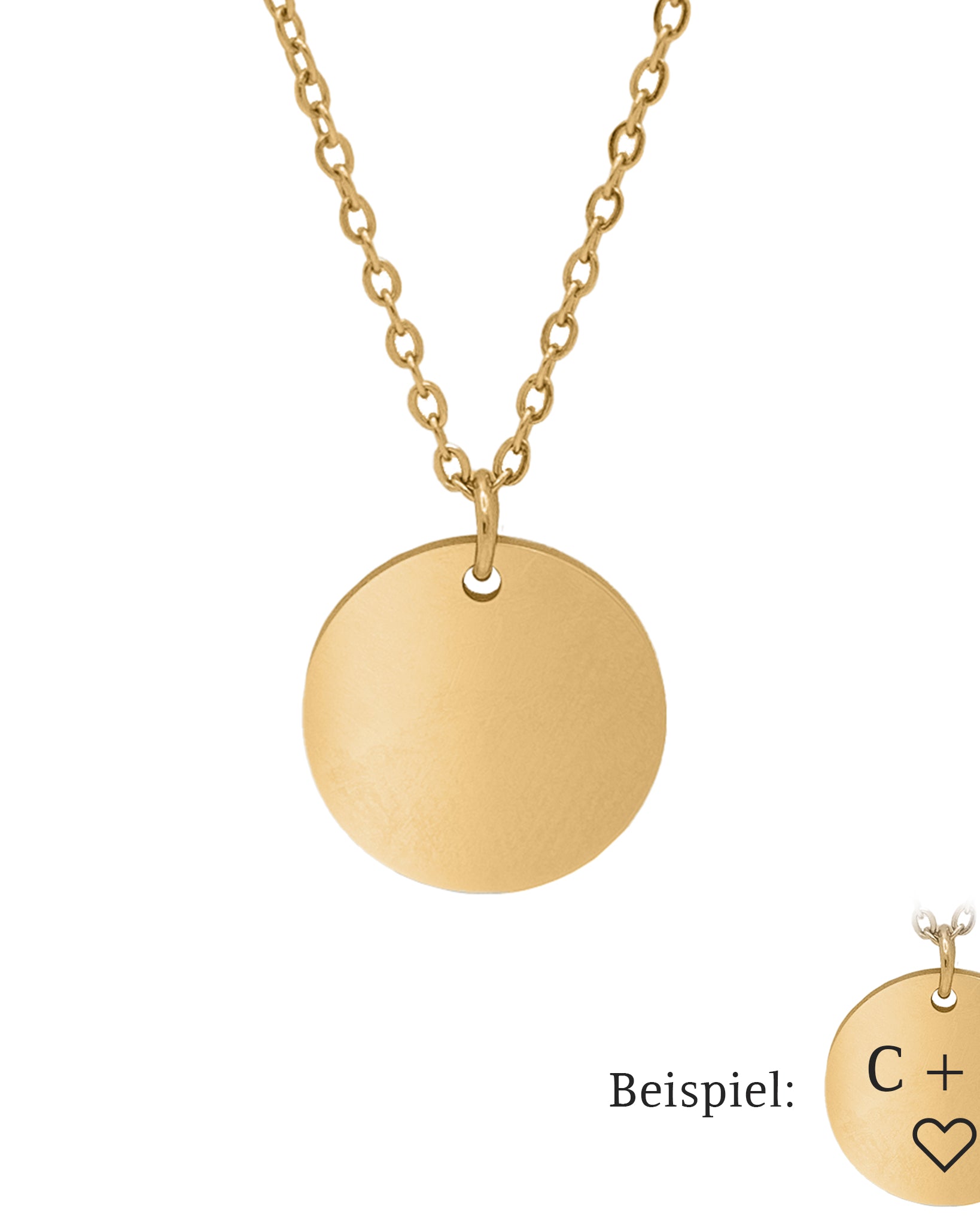 Coin Halskette mit Gravur - Ketten - CARDORI