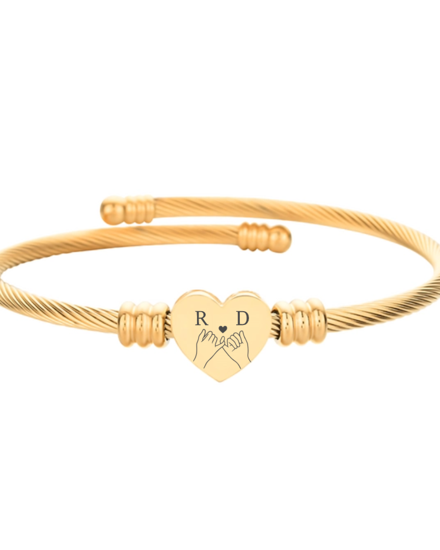Herz Armreif mit Gravur - Armbänder - CARDORI