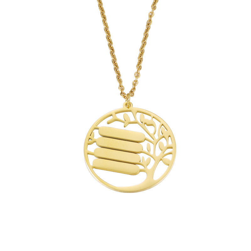 Lebensbaum Halskette mit Gravur - Ketten - CARDORI