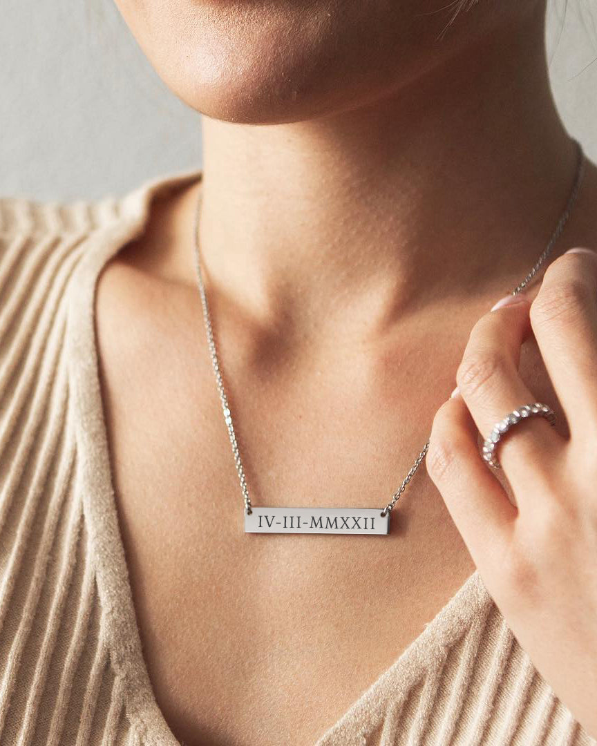 Plate Halskette mit Gravur | Handschrift Gravur - Ketten - CARDORI