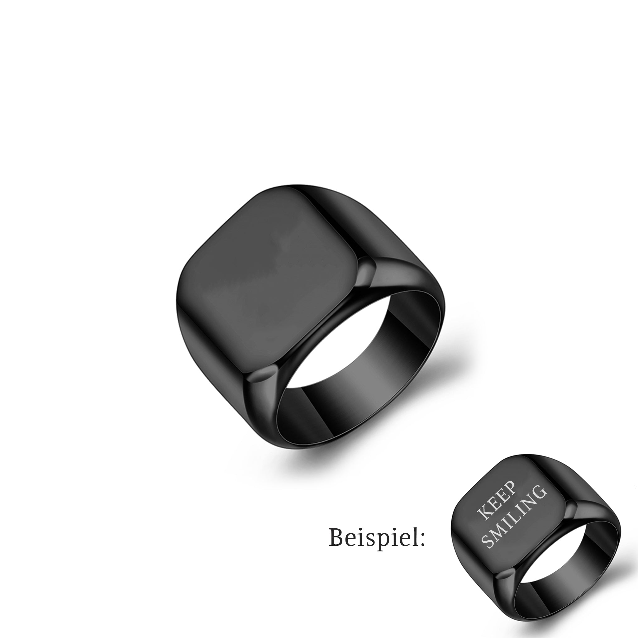 Square Gravur Siegelring | Handschrift Gravur - Ringe - CARDORI