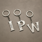 Personalisierte Initial-Schlüsselanhänger I, P und W mit den Namen Ingrid, Peter und Willy. | all-groups