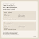 Zwei Twist Armbänder unabhängig nach Farbe, Länge und Gravur links und rechts zusammenstellen all-groups