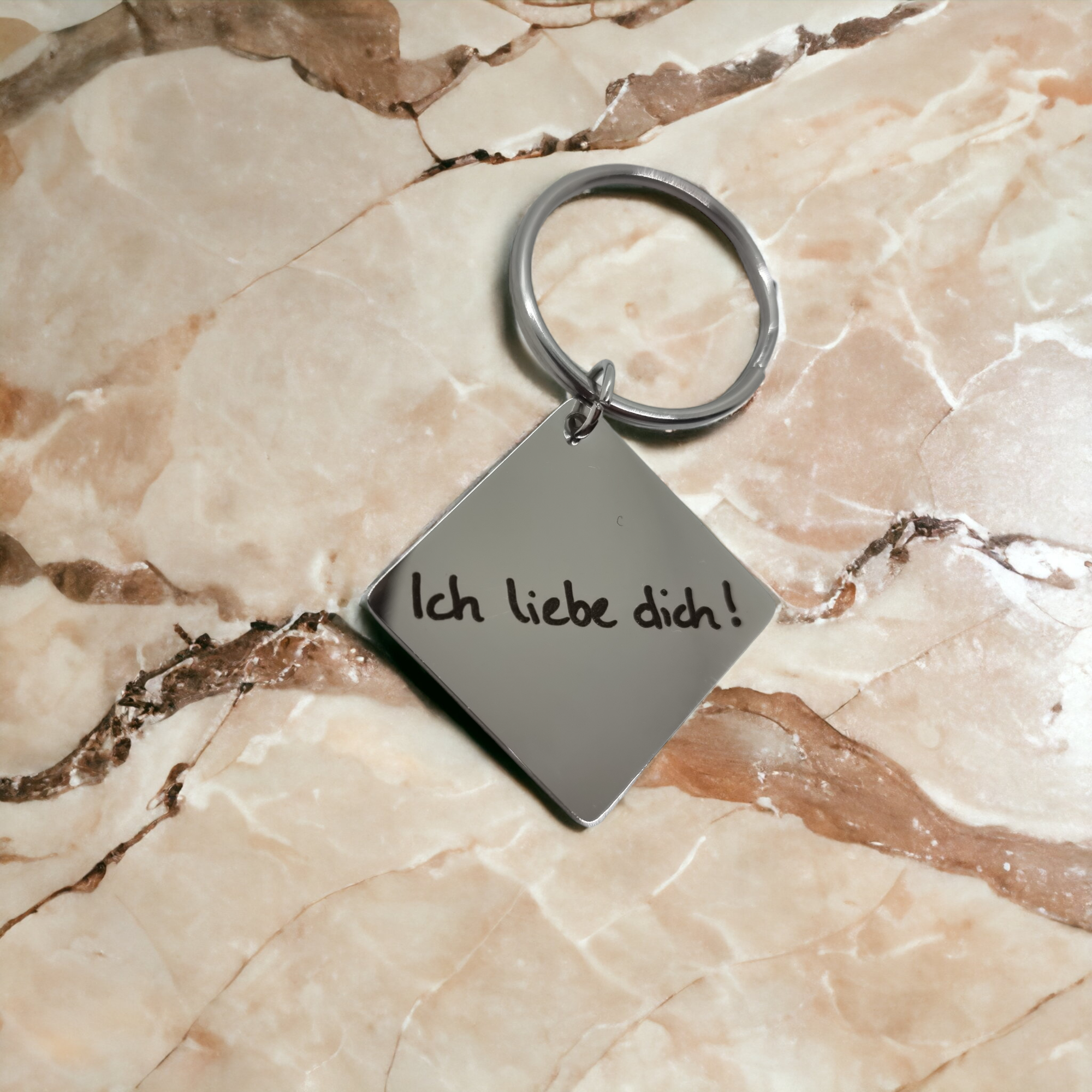 Quadrat Schlüsselanhänger mit Gravur - Schlüsselanhänger - CARDORI