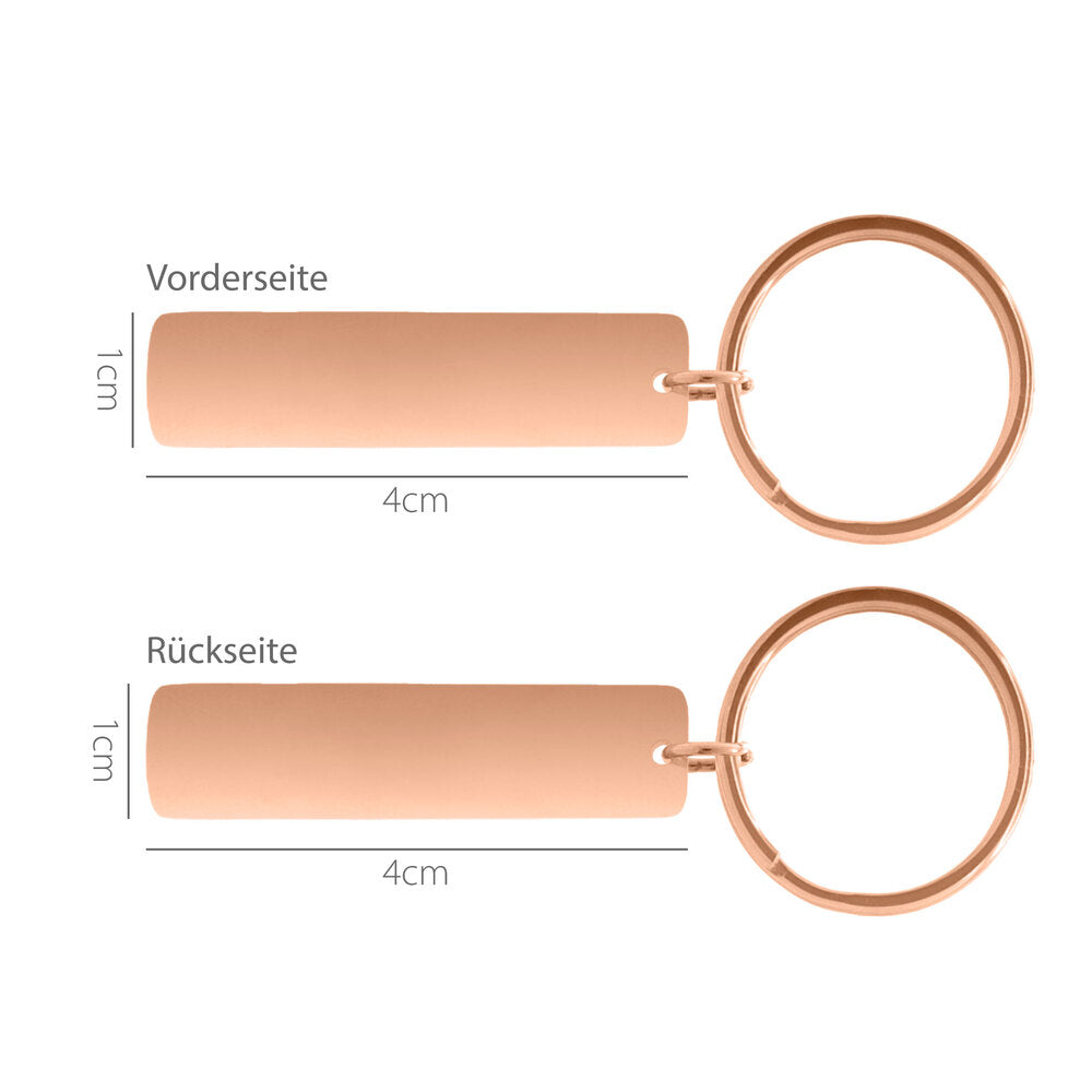 Rechteck Schlüsselanhänger mit Gravur - Schlüsselanhänger - CARDORI