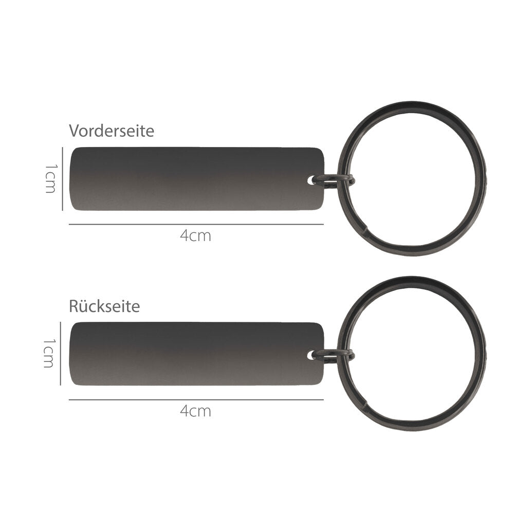 Rechteck Schlüsselanhänger mit Gravur - Schlüsselanhänger - CARDORI