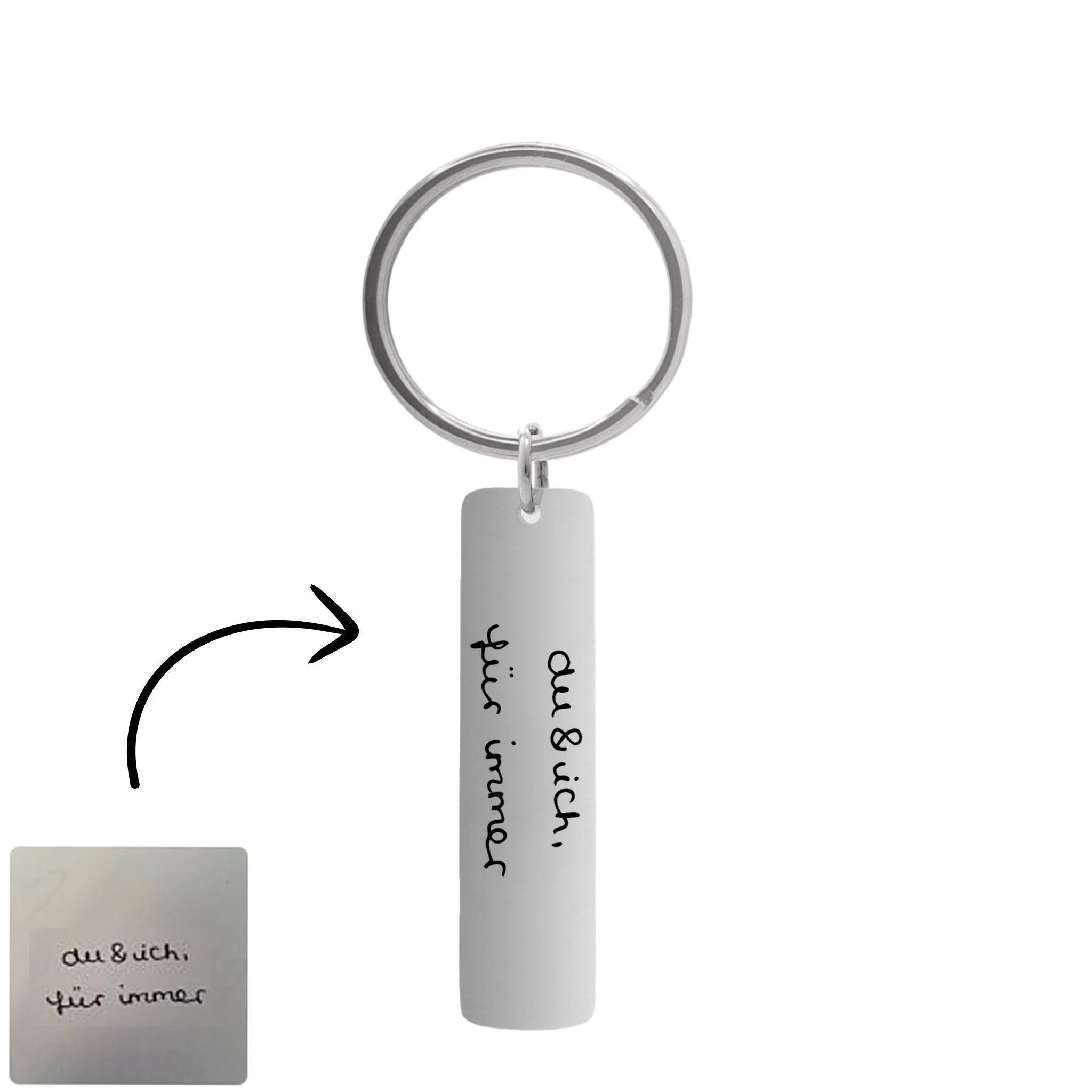 Rechteck Schlüsselanhänger mit Gravur - Schlüsselanhänger - CARDORI