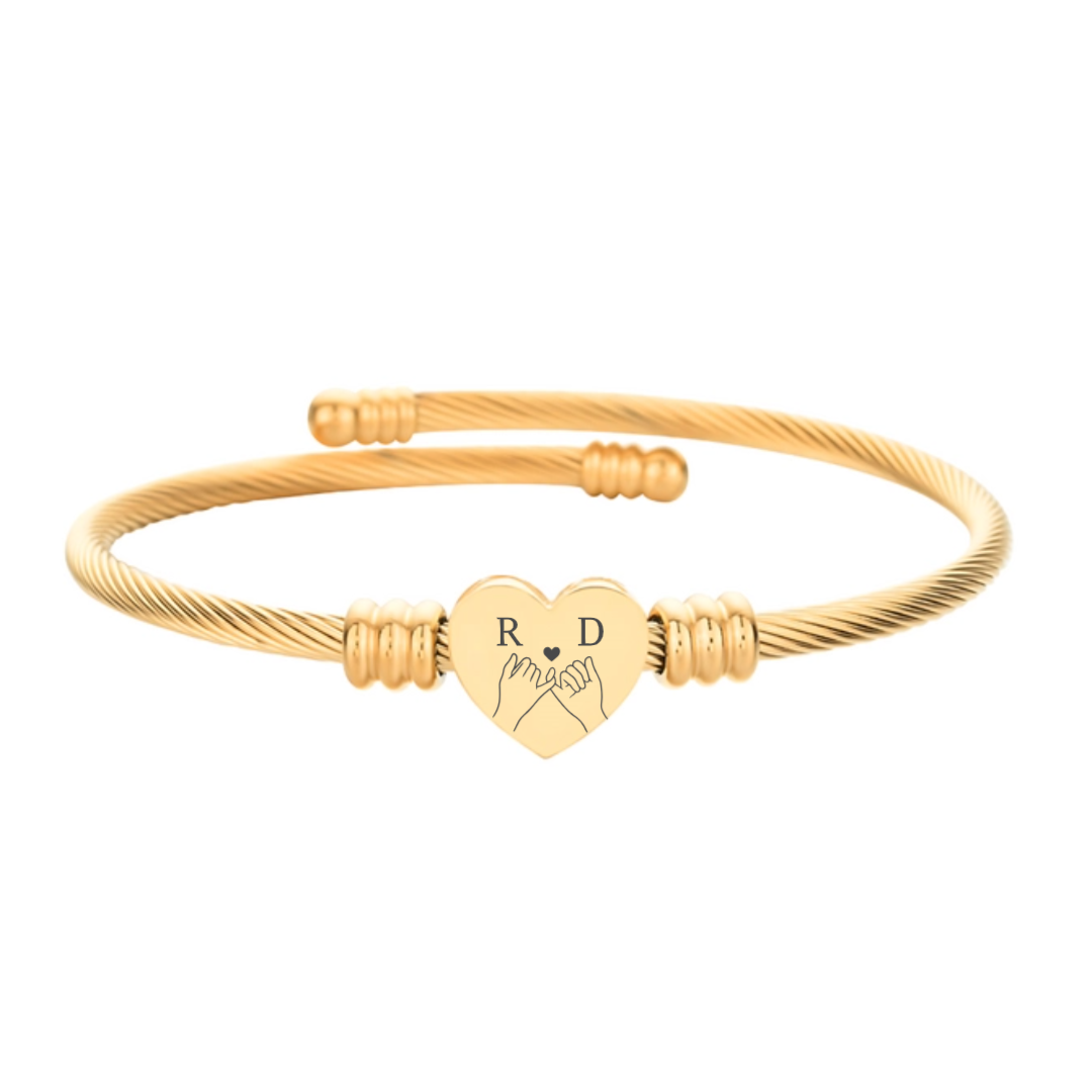 Herz Armreif mit Gravur - Armbänder - CARDORI