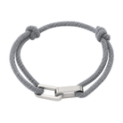 Link Armband in Grau mit silberfarbenen Edelstahlgliedern