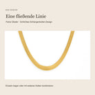 Originaldetail der goldfarbenen Sleek Chain mit feinen flachen Gliedern