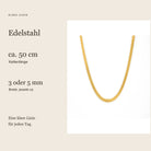 Sleek Chain aus Edelstahl: ca. 50 cm Länge und ca. 3 oder 5 mm Breite | all-groups