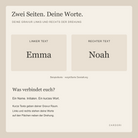 Gravur links und rechts der Drehung, Beispielnamen Emma und Noah all-groups