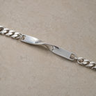 Gedrehte Edelstahlplatte und Panzerkette des Twist Armbands in Silber all-groups