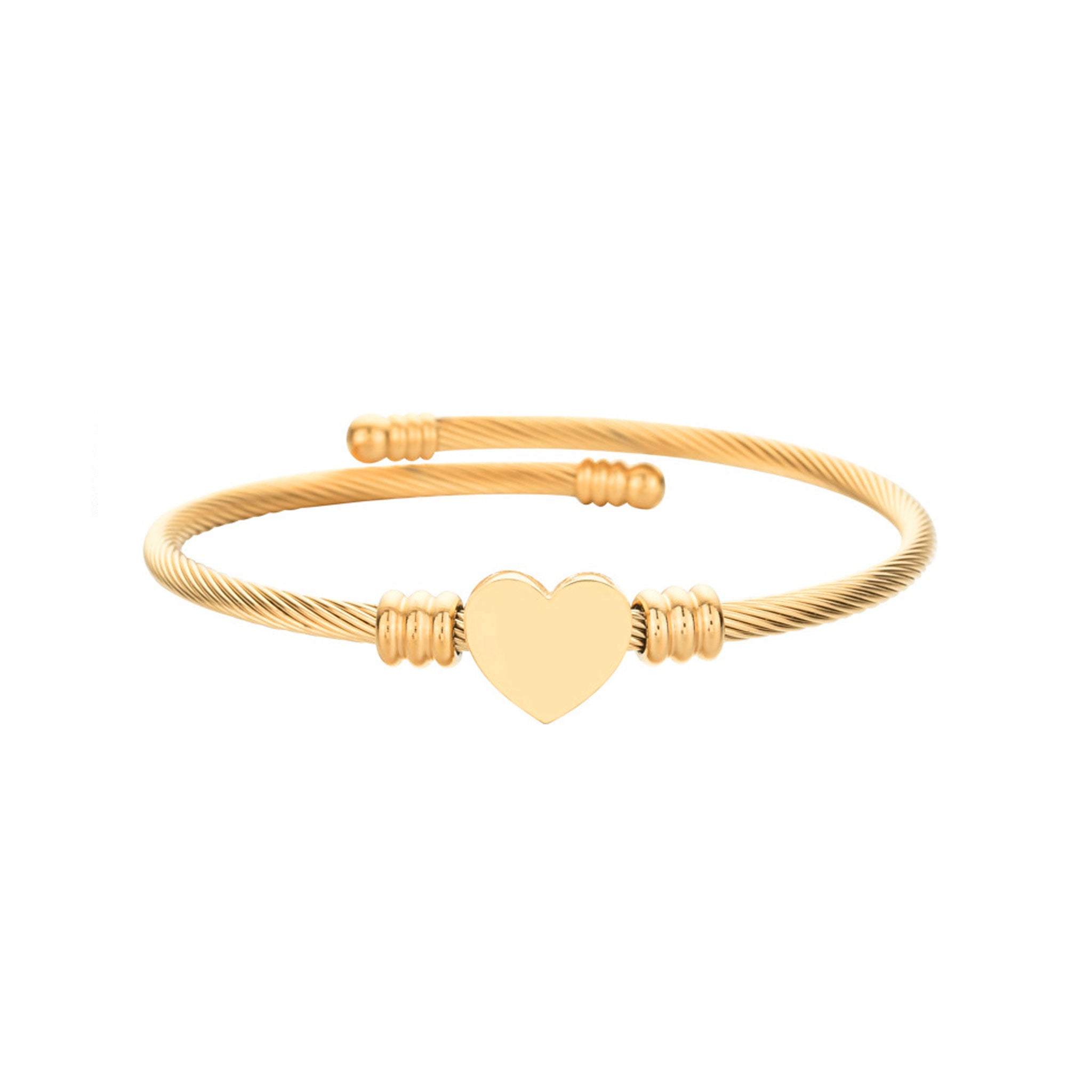 Herz Armreif mit Gravur - Armbänder - CARDORI