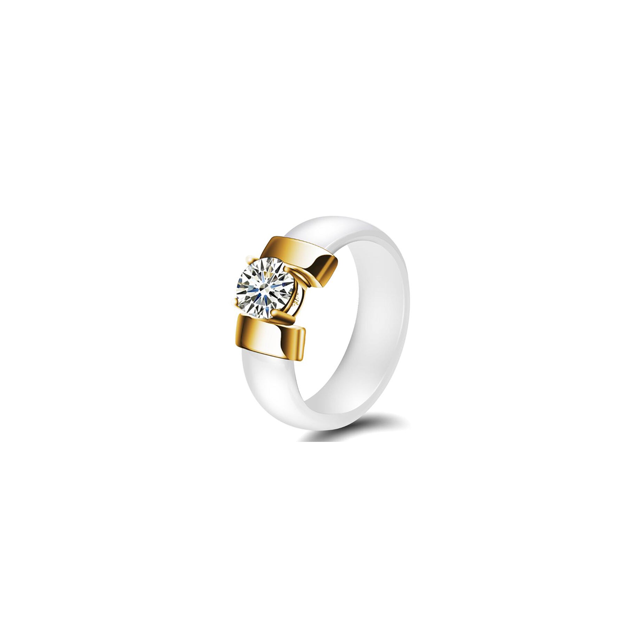 Single Zirkonia Keramik Ring | 6mm - Ringe - CARDORI