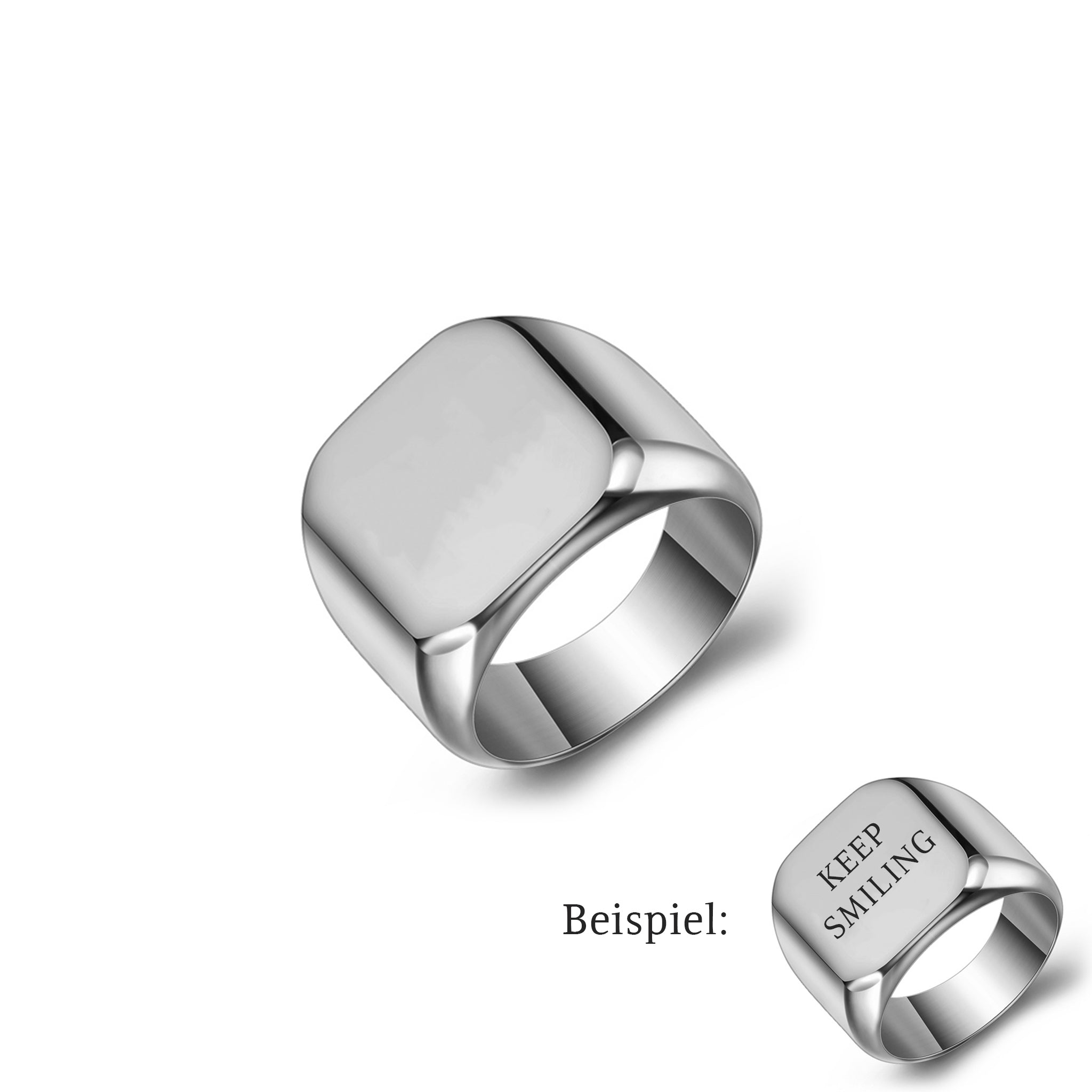 Square Gravur Siegelring | Handschrift Gravur - Ringe - CARDORI