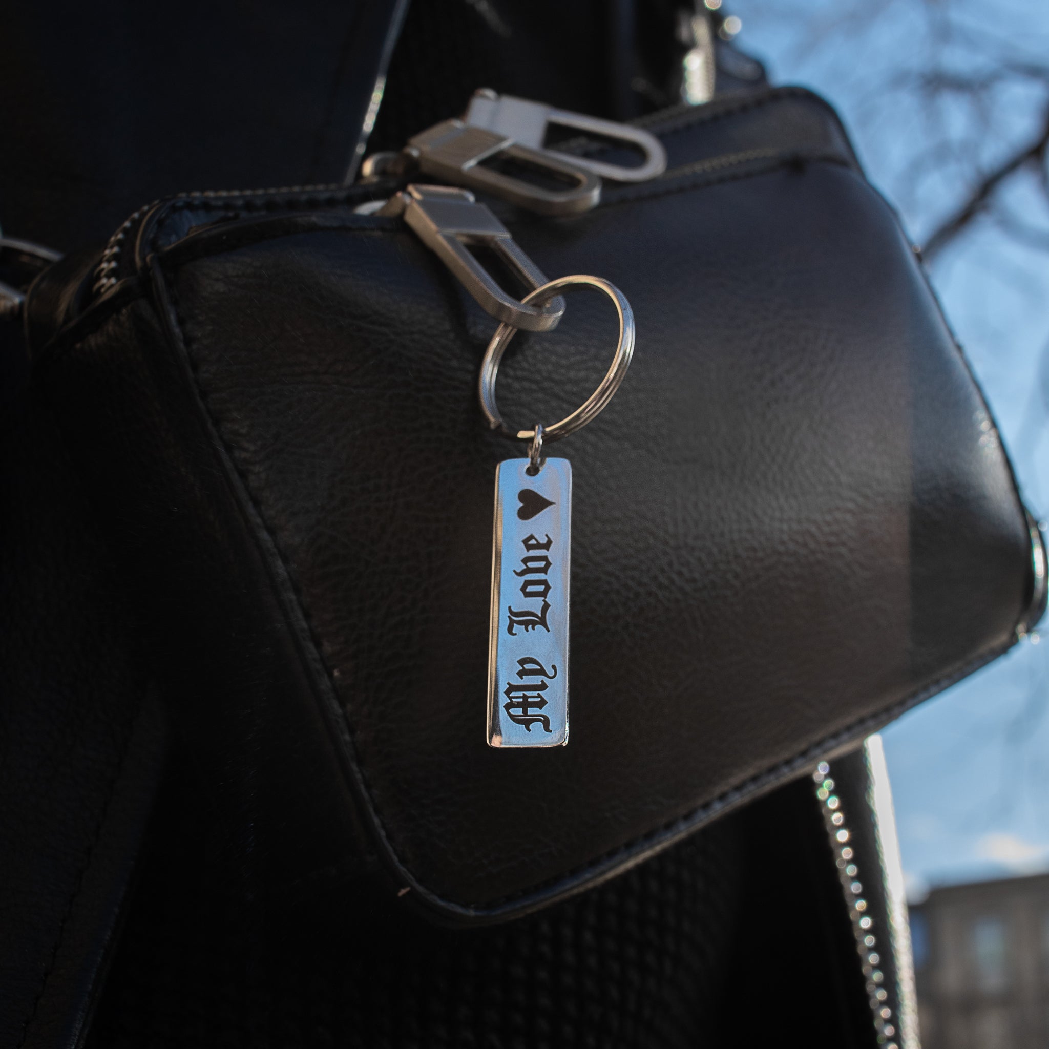 Rechteck Schlüsselanhänger mit Gravur | Handschrift Gravur - Schlüsselanhänger - CARDORI