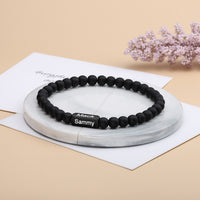 Thumbnail for Black pearl Armband mit Gravur - Armbänder - CARDORI