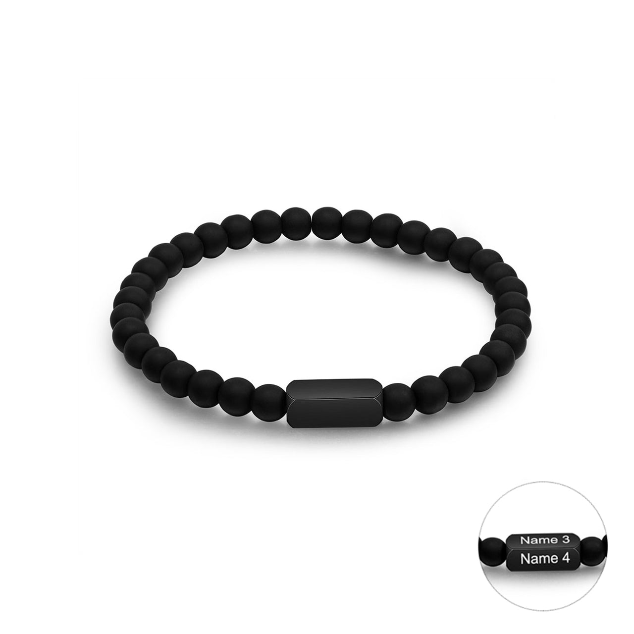Black pearl Armband mit Gravur - Armbänder - CARDORI